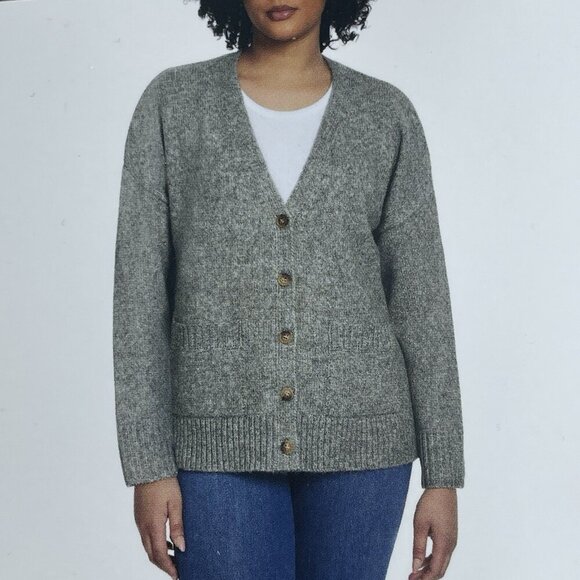 Ella Moss Sweaters - Ella Moss Womens Gray Button-Down Cardigan L Long Sleeve Soft Knit NWT 1529